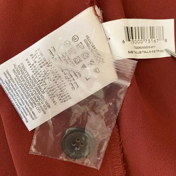 BCBGeneration Russet Brown Button Down Long Sleeve Dress Size XS - Picture 10 of 12